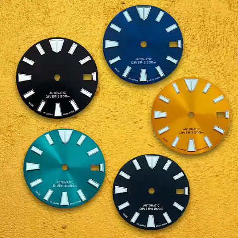 28.5mm S Logo Dial Fit NH35 NH36 Japan Automatic Movement C3 Green Luminous Watch Modification Acces