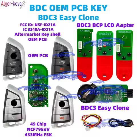 Algern-keys BDC KEY Original PCB BDC Smart key BDC3 BCP LCD Key Easy clone Adapter no need device FC