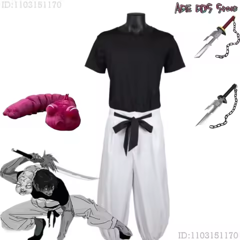 Cosplay Jujutsu Anime Style Kaisen Toji Fushiguro Costume Sets Fushiguro Toji Top Uniform Pants Suit