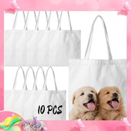 dgkSublimation Tote Bags Blanks 15 X 13 Inch Polyester Canvas Tote for DIY Crafting Heat Transfer Ba