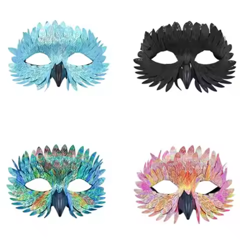 T8UE Halloween Mask Role Playing Mask Bird Beak Mask Half Face Mask Carnivals Mask Masquerade Mask P