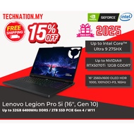 🔥[2025] Lenovo Legion Pro 5i 16 Gen 10 (Intel Ultra 9 275HX/RTX5070Ti/OLED/Free RM2K gifts) 15% OFF