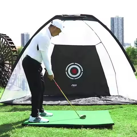 2m Indoor & Outdoor Golf Cutting Net, Golf Hitting Net, Target Cloth, Ideal Golf Training Equipment 