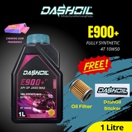 (Free Oil Filter) DashOil Ester+ E900+ V2 4T 10W50 1L Fully Synthetic SP Motor Engine Oil Minyak Hit