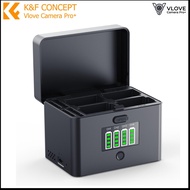 K&F 4-Slot 40W Fast Charger  USB-C for NP-FZ100/LP-E6NH, for Sony A7/R5/R6/5D/6D/7D Cameras...