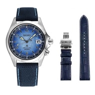 Limited Edition Seiko Glacier Mountaineer Extreme Dragon SPB339 SPB339J1 SPB339J Prospex Alpinist Blue Nylon Leather Watch