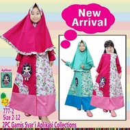 KATUN [WHOLESALE 6pcs] Little Pineapple 777-2 || Led Cotton Gamis Syar'i Dress for Children Plus Hij