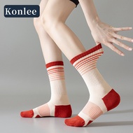Sports Socks Design Socks Body Pressure Design Right Angle Socks Orange Fashion Ladies Mid-Tube Sock