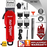 KEMEI 706Z Electric 4 Combs Cordless Men Hair Clipper Trimmer Shaver Beard Razor Cutter Kit Pencukur