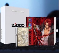 全新有盒Zippo防風煤油打火機 海賊王 紅髮撒古斯