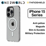 RhinoShield Magnetic iPhone 15 Case Anti-yellowing High Transparency Clear Cover 11ft Drop Protection Polyester Compound