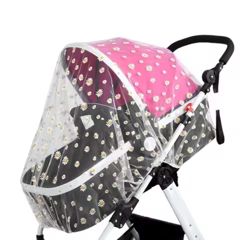 Elegant Embroidered Fly Net for Prams Safe Baby Outdoor Accessory G2TD