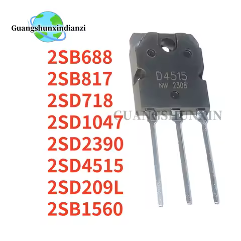 5PCS 2SD1047 D1047 TO-3P 2SB817 B817 2SD718 D718 2SB688 B688 D2390 2SB1560 B1560 2SD209L D209L D209