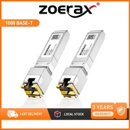 ZoeRax RJ45 SFP Module 1.25G GBASE-T Copper Cable Adapter SFP to RJ45 Ethernet Transceiver Module