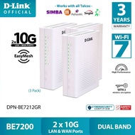 D-Link DPN-BE7212GR BE7200 Dual Band 2x10G LAN/WAN Wi-Fi 7 Wireless Easy Mesh Router