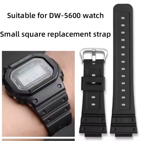 DW5600 Rubber Strap For G-SHOCK Casio Small Square GWX-5600C/GW-B5600/DW-5600 Replacement Soft Silic