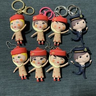 Genuine Bulk Emirates Emirates Little Traveler Airplane Master Stewardess Cartoon Resin Keychain uuu