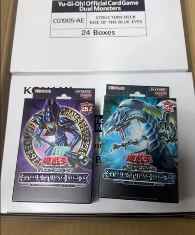 2Pcs Yugioh KONAMI Structure Deck Illusion of the Dark Magicians Rise of the Blue Eyes Asian English