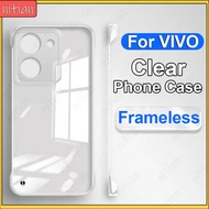 Frameless Slim Clear PC Hard Case For Vivo Y35+ Y39 Y52S Y53S Y55S Y70S 73S Y74S Y76S Y77 Y78 Y78+ Y