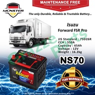 Münster Robust MF CMF NS70 | NS70R | 75D26R (65AH) Car Battery Bateri Kereta for Isuzu Forward FSR Pro