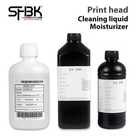 Powerful cleaning solution for UV printer ink remove clogged print head moisturizing liquid compatib