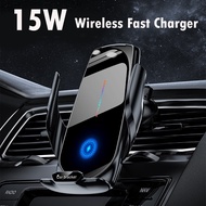 Ready stock SG 15W C3 Wireless car Charger 15W Qi Fast Charging Auto Touchscreen Car Charger Mount