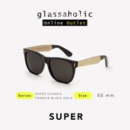 [ลดแรง] แว่นกันแดด SUPER by RETROSUPERFUTURE รุ่น SUPER CLASSIC FRANCIS BLACK GOLD ทรงWayfarer ขาทอง สุดเท่