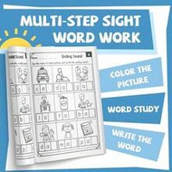 Phonics Activity Book - Short Vowel A CVC Words + "-Ab" Word Family (Cab/Dab/Gab) - Tracing, Spellin