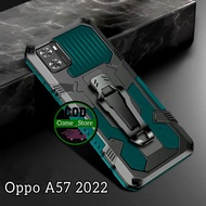 Casing Hp Untuk Oppo A57 2022 Hardcase Robot Kickstand Armor Belt Clip Terbaru