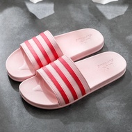 【Free Shipping】Cixi Home Slippers For Women Summer Indoor Hotel Use Three-Stripe Soft-Soled Bath And