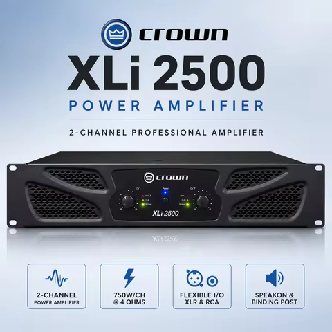Audio XLi 2500 Power Amplifier Professional DJ Equipment Line Array Speakers Subwoofer Speakers Stag