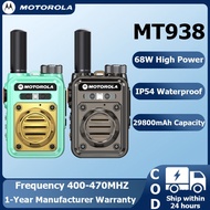 Motorola mini Walkie Talkie MT-938 10KM 29800mAh high capacity radio Outdoor 68W 16 Channels IP54 wa