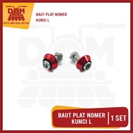 L Key Number Plate Bolt (Set Of 2) L Ring Bolt Variation For Universal Number Plate For All Motorcyc