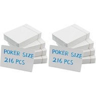 Yuanhe Blank Playing Cards to Write on Poker Size 216PCS Printable Flash Cards for DIY Games (Pack o