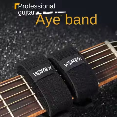 Noise Damper Guitar Beam Tape Adjustable Silent Electric Guitar Mute Tape Wrap Guitar Strap Guitar F