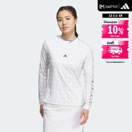 adidas กอล์ฟ เสื้อคอสูงแขนยาวพิมพ์ลาย ผู้หญิง สีขาว IM7206