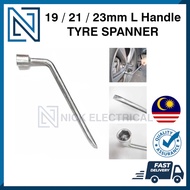 NEW HEAVY DUTY 19mm 21mm 23mm L Handle Car Tyre Spanner Spanah Tayar Kereta Perodua Proton Toyota Honda | Car Tool