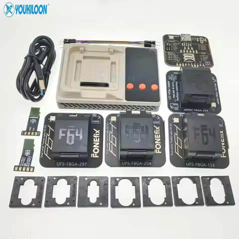 F64 Flash 64 Lite Ultra Tool Box full set with UFS BGA 153. UFS BGA 254,UFS BGA 297 EMMC 254