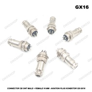 CB Connector Set Male + Female 16 mm - Aviation Plug Connector CB GX16 Connector
