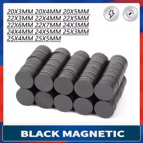General Magnets 20mm 22mm 24mm 25mm Ferrite Ordinary Black Magnet Crafts Magnets Refrigerator Sticke