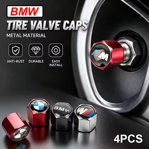 4pcs Alloy Car Tire Valve Caps Dust Wheel Air Covers for BMW M Power E34 E36 E64 E39 E60 E91 F15 F18