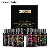 8PCS/box MAYJAM Fruit Fragrance Oil 10ml Aroma Humidifier Oil Coconut Mango Passion Fruit Banana Strawberry Pineapple Watermelon Grape for Candle Making