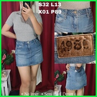 ◶  ◐ Size 31 & 32 Mini-Midi Denim Skirts
