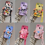 Casing OPPO F9 Anime watak pelekat patung shell telefon bimbit