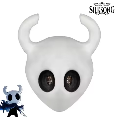 Game Hollow Knight: Silksong Hornet Cosplay Latex Mask White Full Face Helmet Adult Unisex Costume A