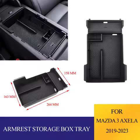 Car Armrest Storage Box Tray For Mazda3 Mazda 3 Axela 2019 2020 2021 2022 2023 Organizer Interior Ac