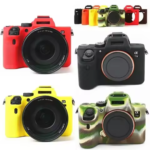 For Sony A7M4 A7IV A7C ZV-1 ZV1 A7S A7R A7 IV III II A7III A7M3 A7RM4 A7M2 A9II A9M2 Silicone Armor 