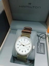 HAMILTON H69509910 Khaki Field Mechanical Power Reserve 80 hrs Power reserve indicator 40mm Nato Gre