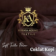Kain Tile Polos Halus Jatuh Meteran Mewah Bahan Gamis Wanita Kekinian Soft Tulle Rok Tutu Dress Gaun