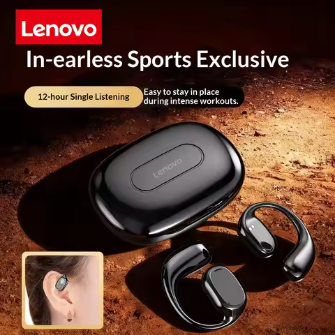 Original Lenovo Bone Conduction Bluetooth Earphones Ear Earbuds Wireless Headphone with Mic Sports H